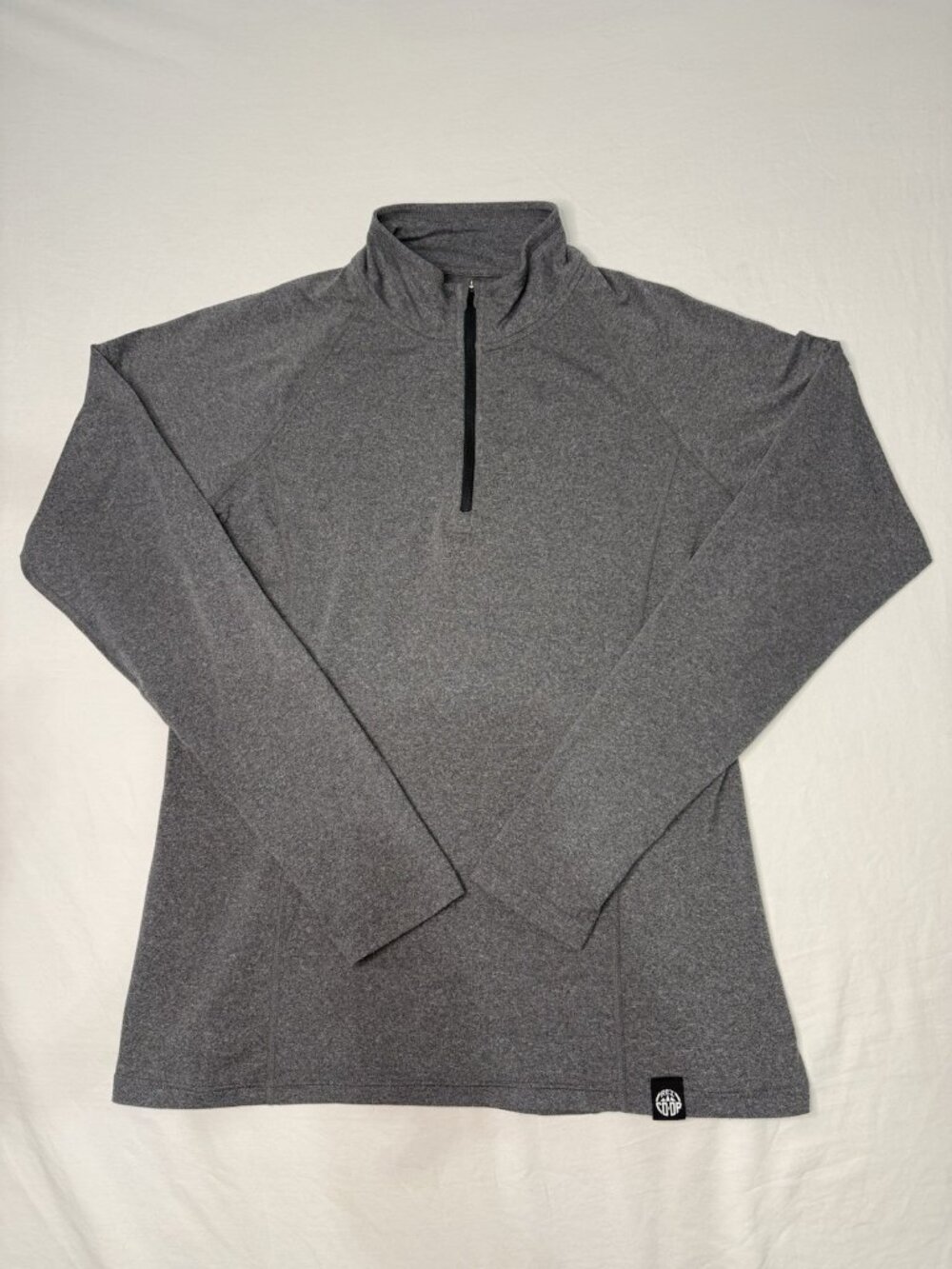 REI CO-OP Women’s Grey Long Sleeve Pullover 1/4 Zip Top MEDIUM